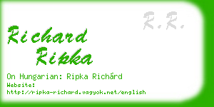 richard ripka business card